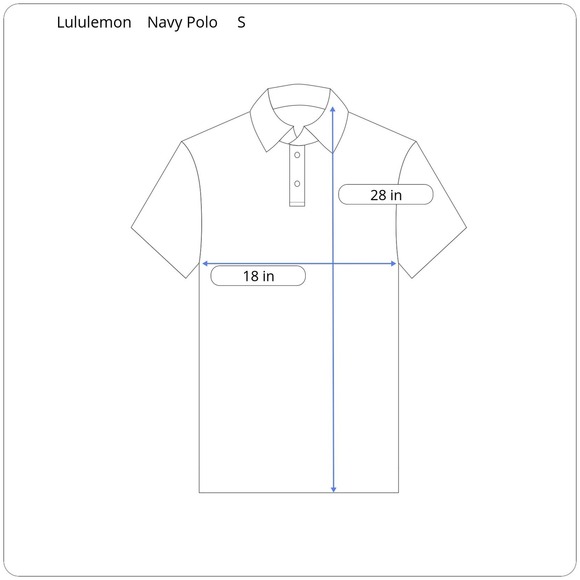Lululemon Mens S Navy Metal Vent Tech Performance Polo Shirt‎ Live in Practice - Picture 8 of 8